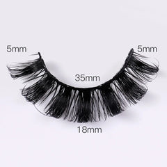 4 Pairs 3D Faux Mink Russian Strip Lashes DD Curl Super Fluffy Reusable Volume False Eyelashes Lightweight All-Day Wear Lashes