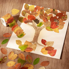 Leaf Washi Paper Stickers | 50-Pack DIY Scrapbooking Decor close-up view