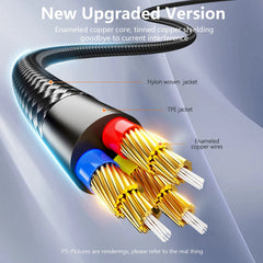 SUNKANDI 3.5mm Aux Cord, 3.5mm Male to Male Stereo Audio Cable for Car,Headphones,Smartp detail view