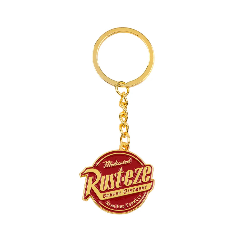 Vintage Motorcycle Keychain | Cartoon Metal Keyring for Backpack alternate view