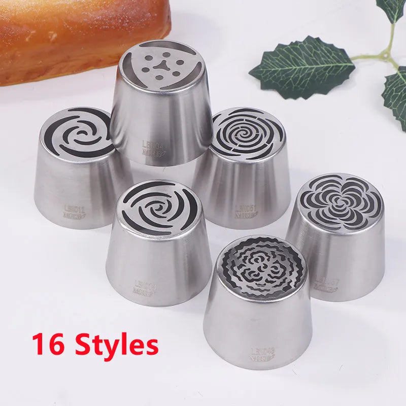 1Pc Stainless Steel Russian Piping Tips Christmas Cake Icing Frosting Nozzles For Cupcake Decoration