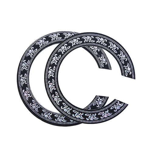 Hot Sale 104mm 94mm inch Size Hard PVC Guitar Circle Sound Hole Rosette Inlay detail view