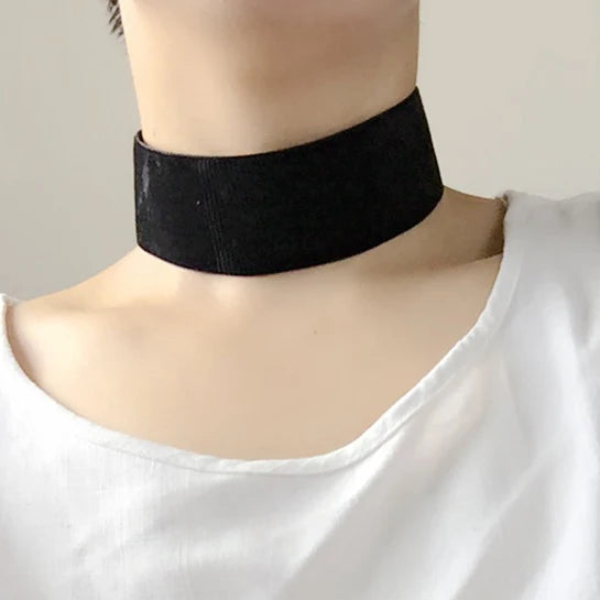 Korean Fashion Womens Accessoires Punk Gothic Soft Black Velvet Choker Necklace Girl alternate view