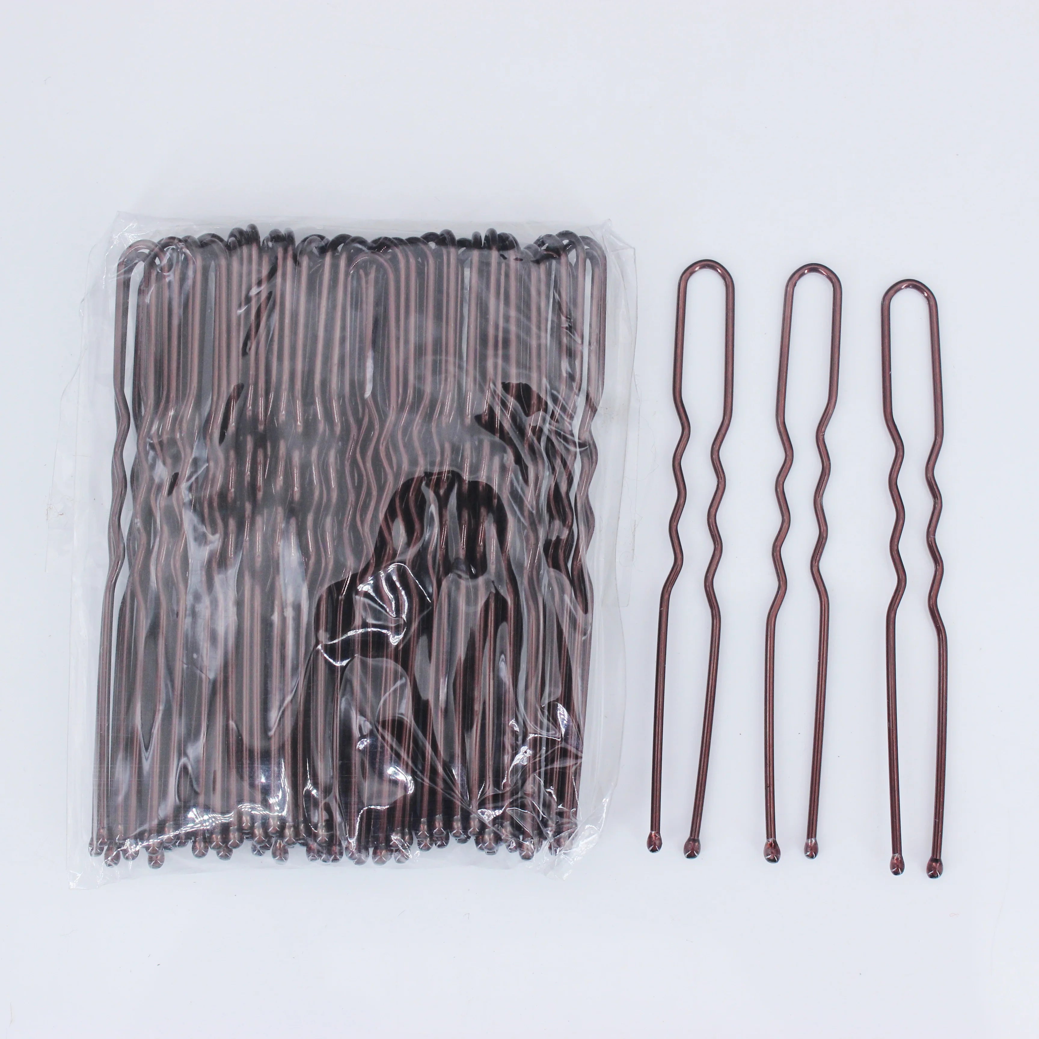 50pcs Silver Color Metal U Shaped Hair Clips Wedding Bridal Bobby Pins Alloy Waved additional angle