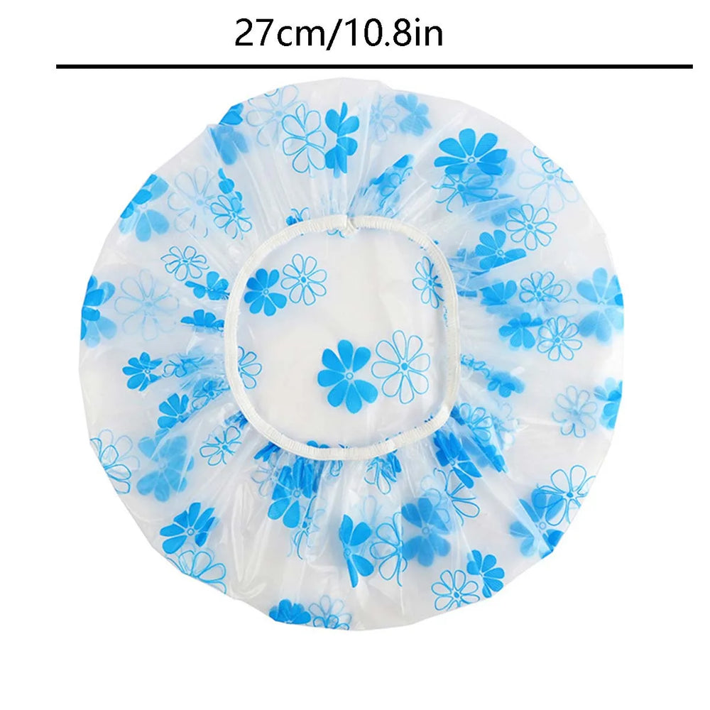 1/5pcs Shower Cap Waterproof Bathing Household Long Hair Shower Dry Hair Cap Kitche additional angle