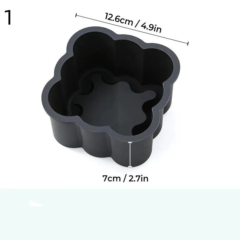 Silicone Mousse Cake Mold Flower Heart Star Shape Kitchen Baking Pudding Cup Chocolat alternate view