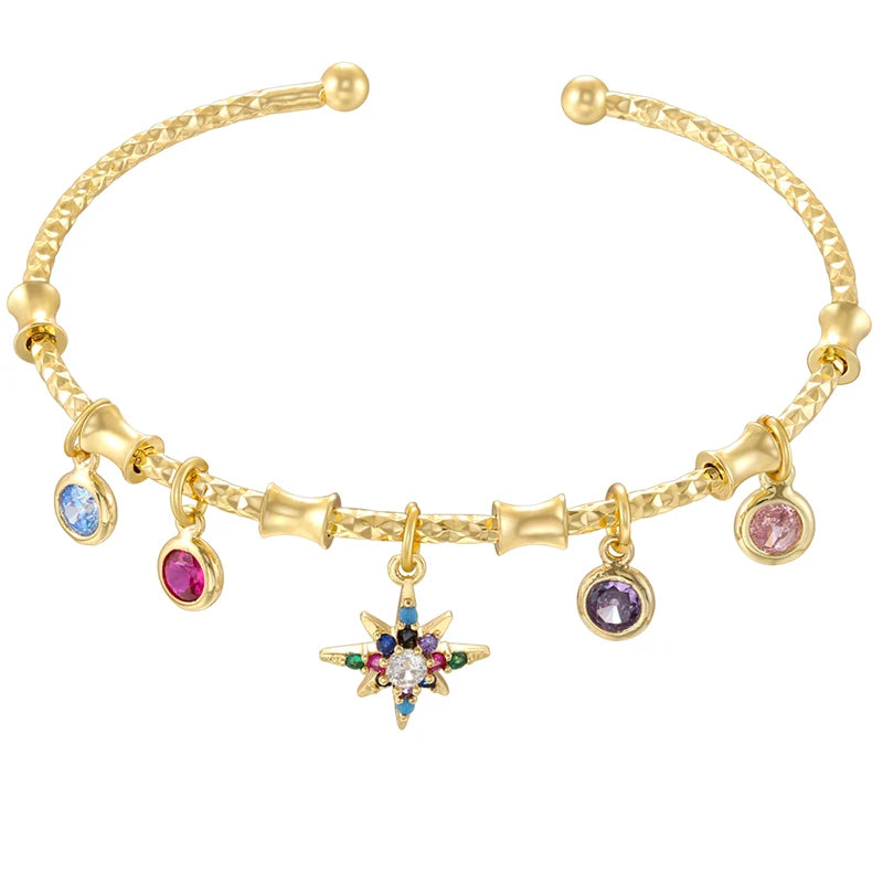 Candy Bracelet Ladies Golden Color Romantic Round Charm Bracelet Ladies Birthday Gi additional angle