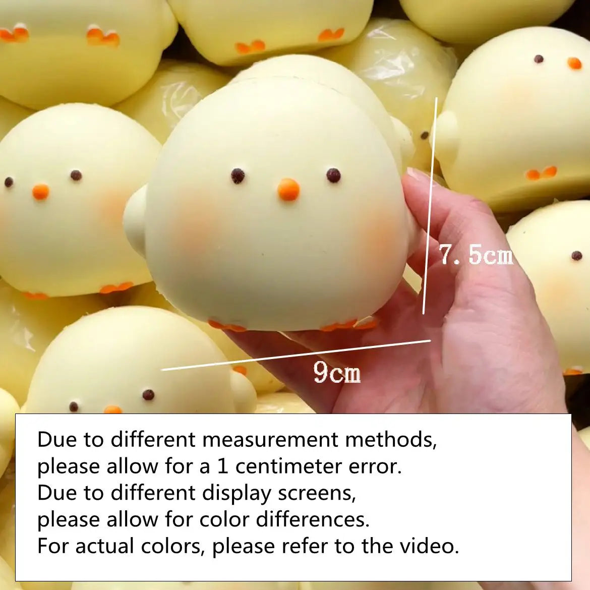 Cute Chick Squishy Squeeze Toy | Slow Rising Stress Relief Sensory Fidget for Anxiety an detail view