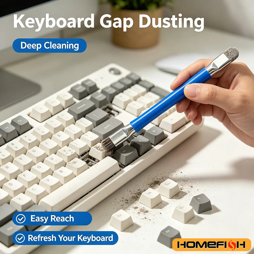 Double‑End Anti‑Static ESD Safe Cleaning Brush PCB Motherboard Circuit Board Dust Remo close-up view