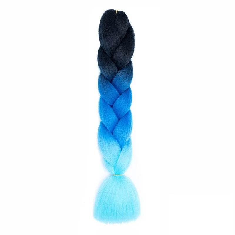 Synthetic 24Inch Jumbo Braids Extensions Long Yaki Straight Braiding Hair Afro Ombre Col detail view