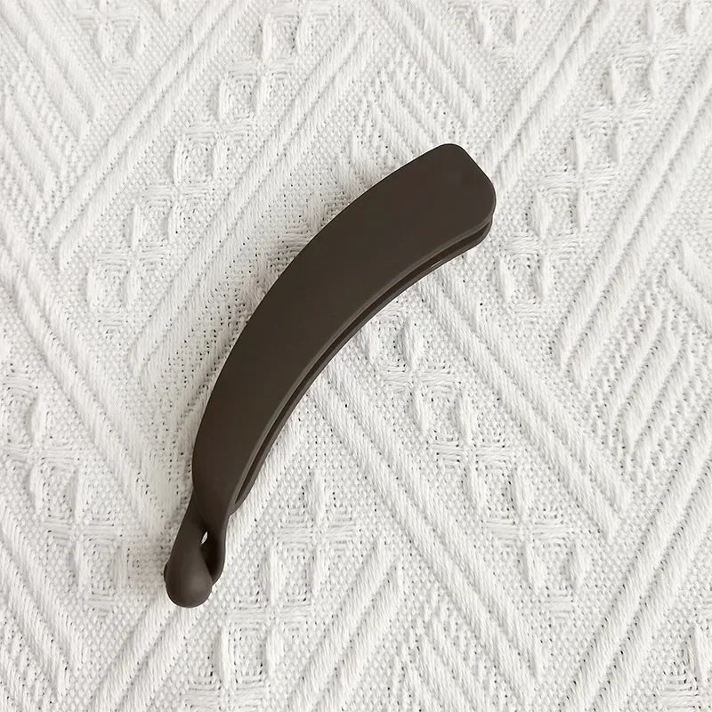 Solid Color Frosted Banana Clip Fashion Banana Ponytail Holder Korean Style Hair Clip Hairpins Barrettes Women Hair Accessories