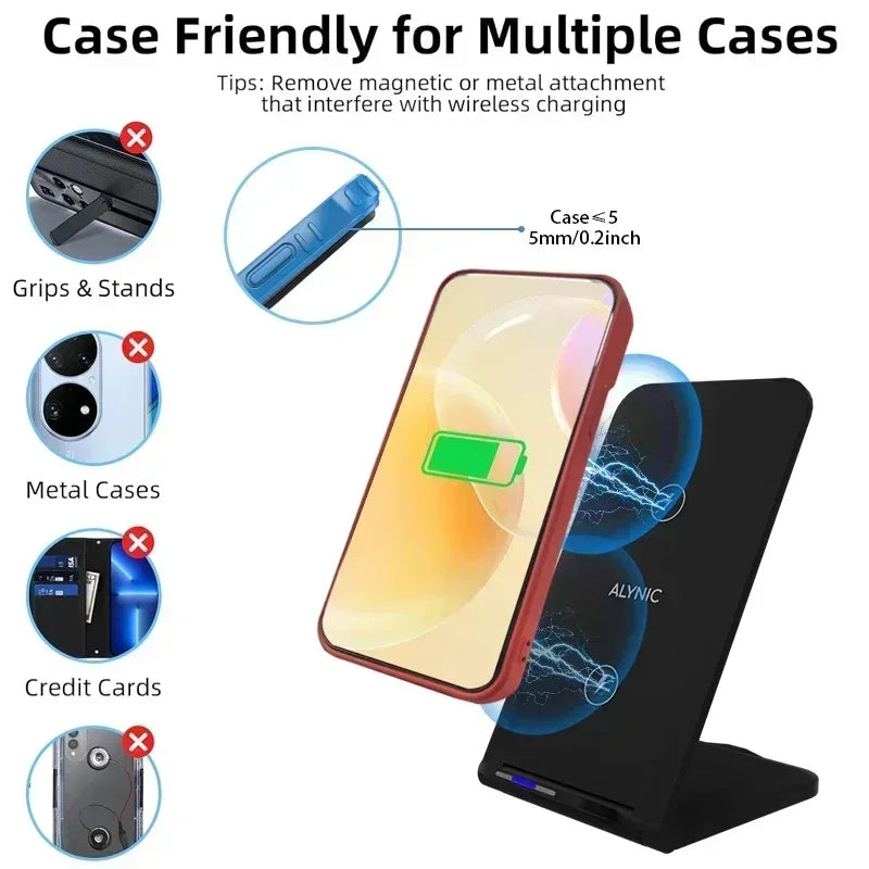 40W Foldable Wireless Charging Stand - Onlytenbucks.com