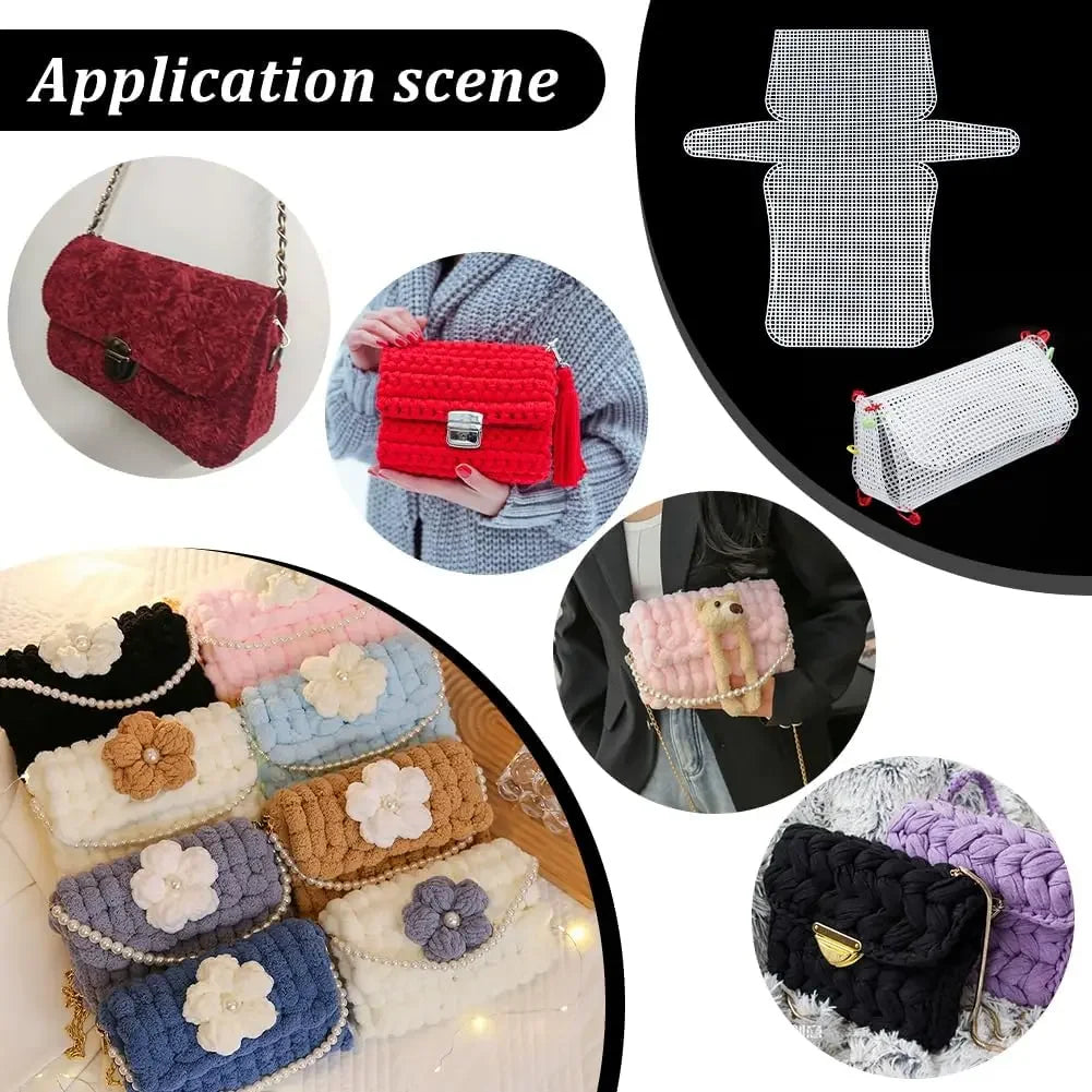 1-4Pcs Plastic Mesh Canvas Sheets Clear Plastic Mesh Sheets Blank Needlepoint Canvas alternate view