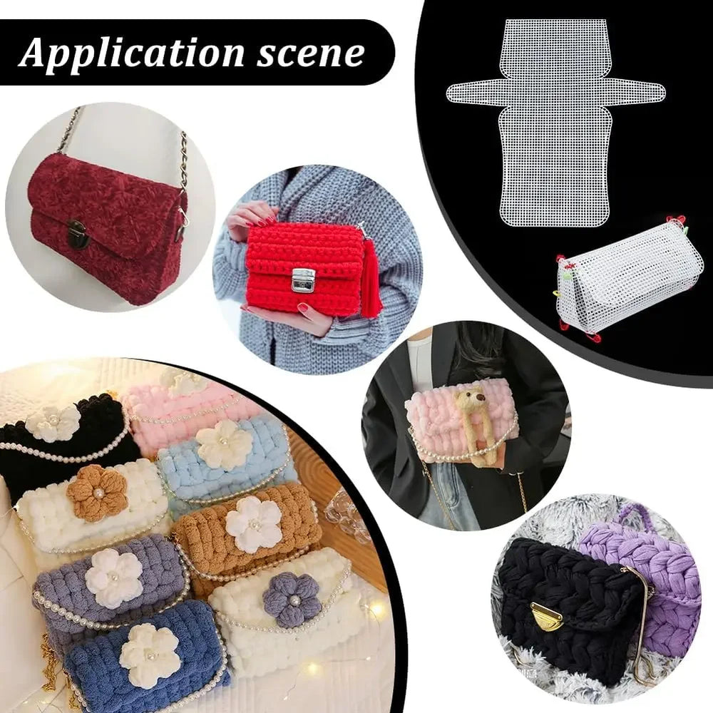 1-4Pcs Plastic Mesh Canvas Sheets Clear Plastic Mesh Sheets Blank Needlepoint Canvas alternate view