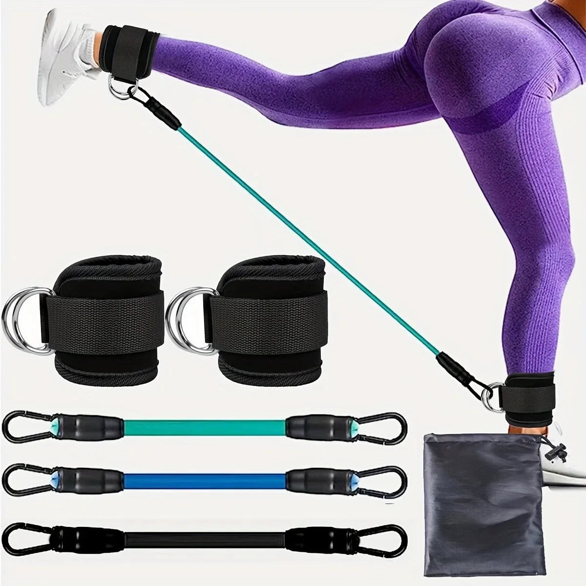 Resistance Band Set with Ankle Straps | Home Gym Strength Training detail view