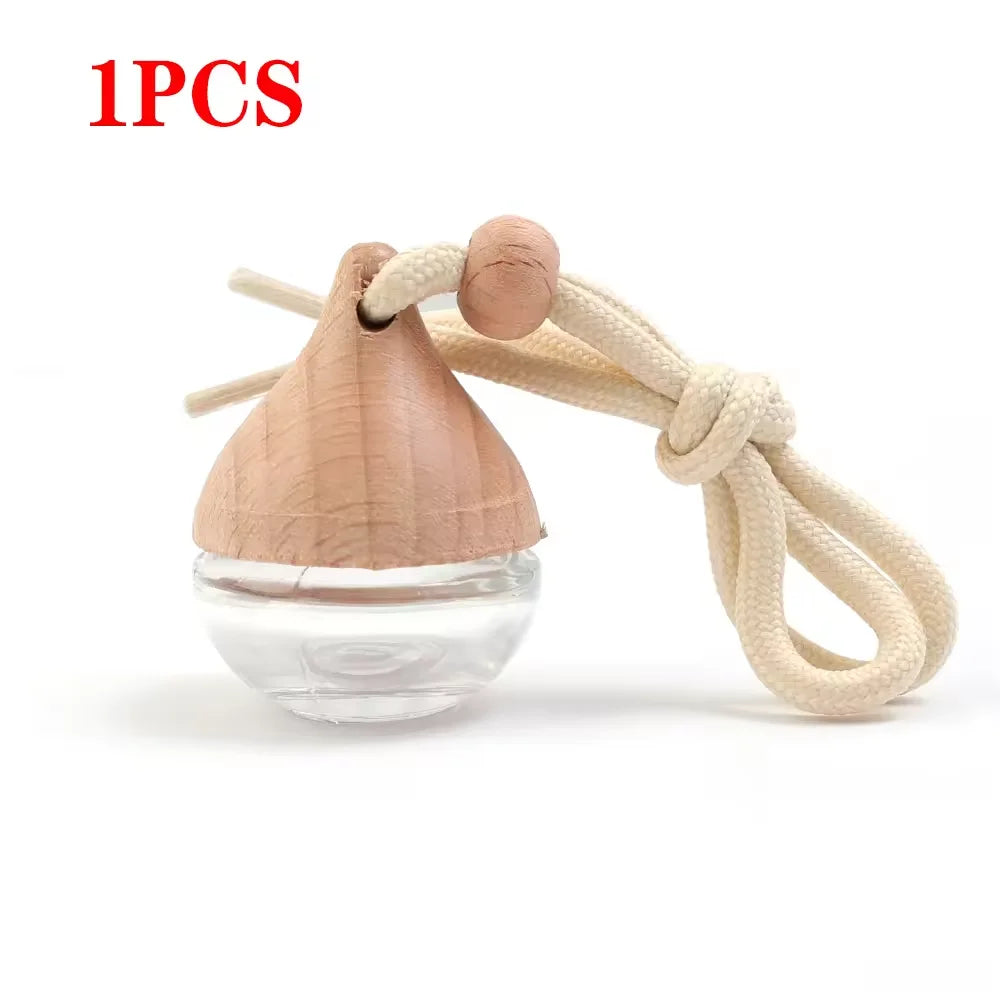 6ML Glass Essential Oil Diffuser Bottle With Wooden Caps detail view