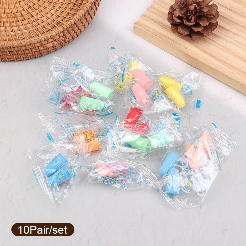 10 Pairs Sponge Earplugs | Noise-Isolating Sleep & Work Earplug Set detail view