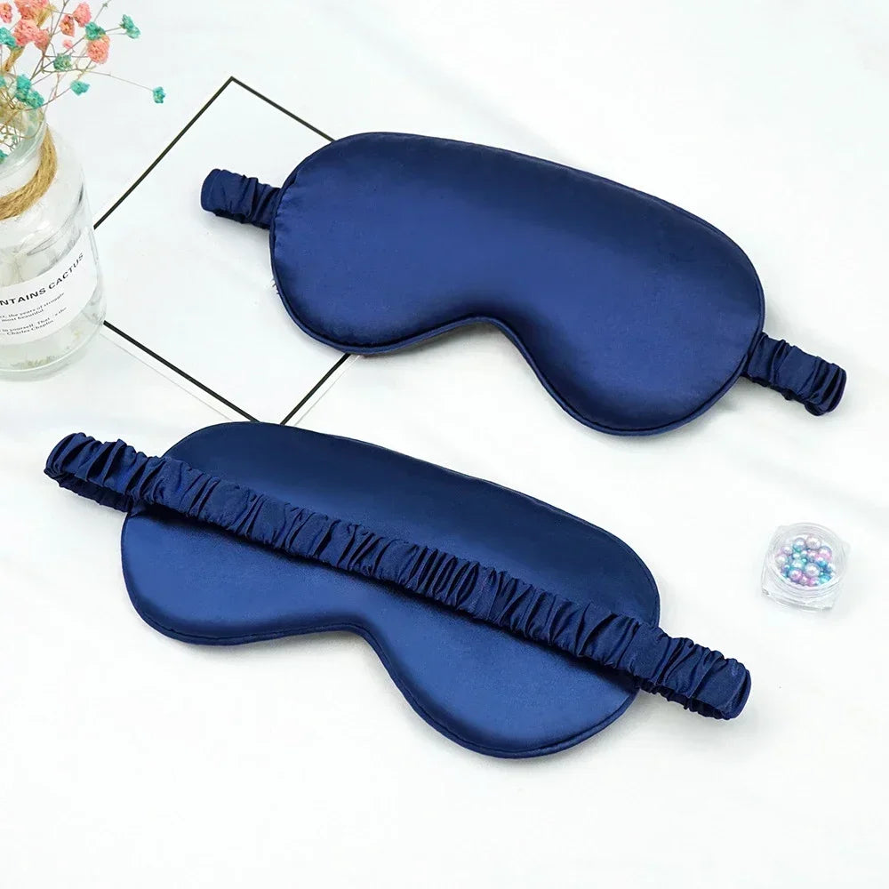 Silk Sleep Eye Mask for Women | Travel Blindfold with Light Blocking detail view