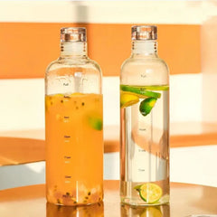 Newest Water Cup Sport Water Bottle With Time Scale Couple Plastic Portable Water Con alternate view