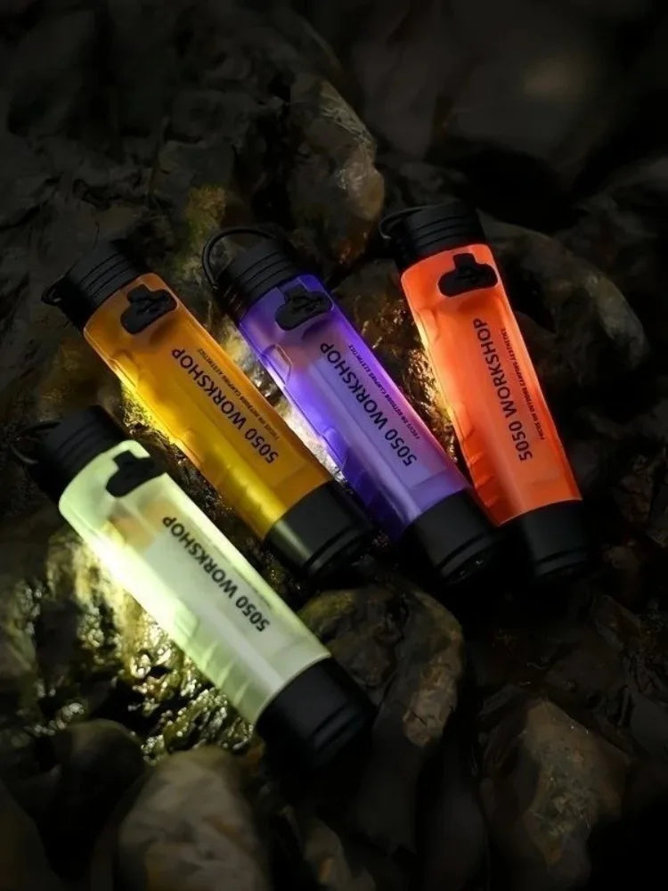 USB Rechargeable Mini Pocket LED Flashlight Torch Keychain Clip Light Long Enduranc additional angle
