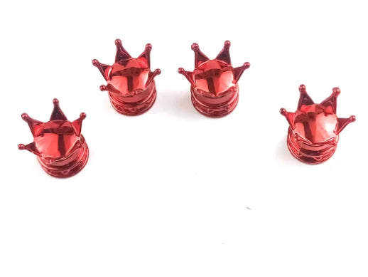 4 PCS Universal Crown Wheel Valve Covers Air Dustproof Waterproof Car Motorcycle Ty additional angle