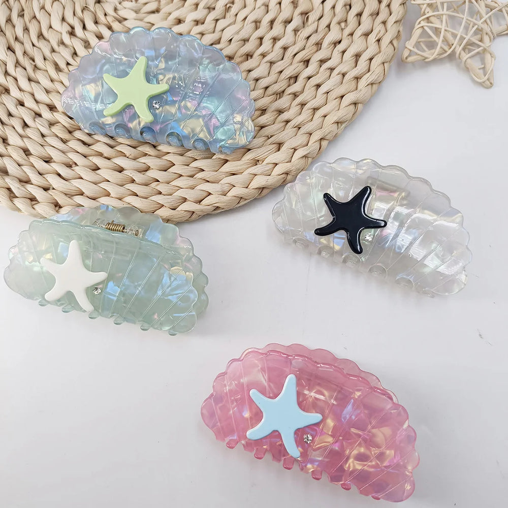 Fantasy Color Mermaid Color Cloud Shape Hair Clip Grab Clip Imitation Acetate Hair Cl alternate view