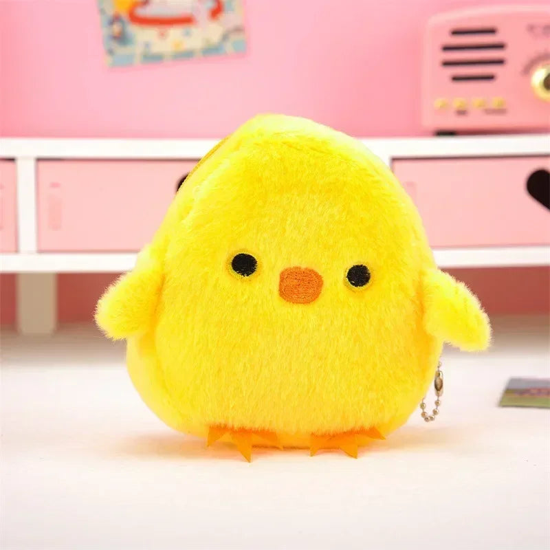 Cute Animal Plush Coin Purse | Zipper Change Purse with Keychain Mini Wallet lifestyle view
