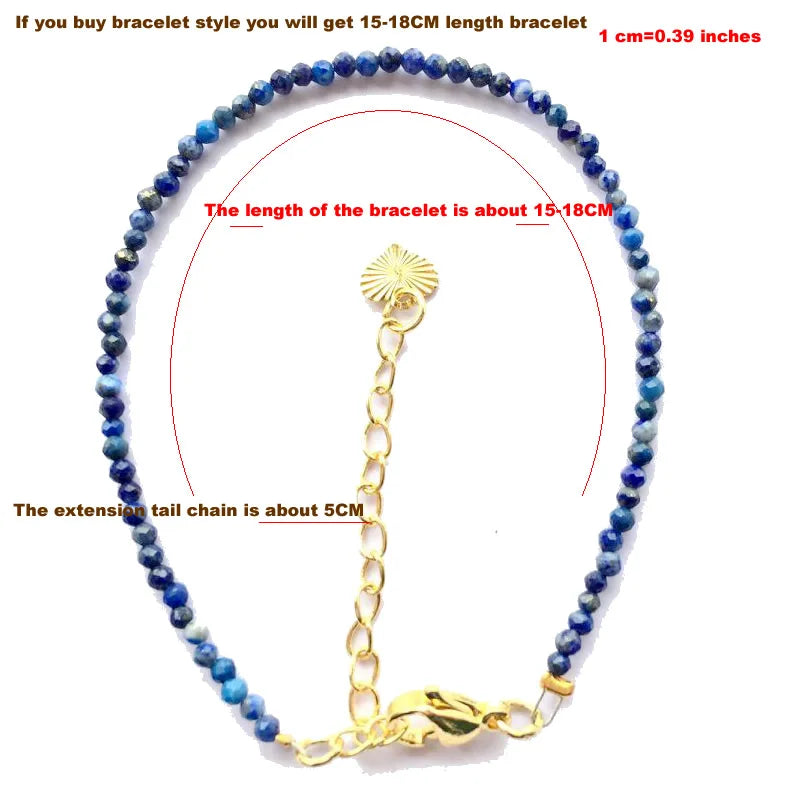 Faceted Gemstone Bead Choker Necklace and Bracelet Set | Natural Stone Jewelry for Men a detail view