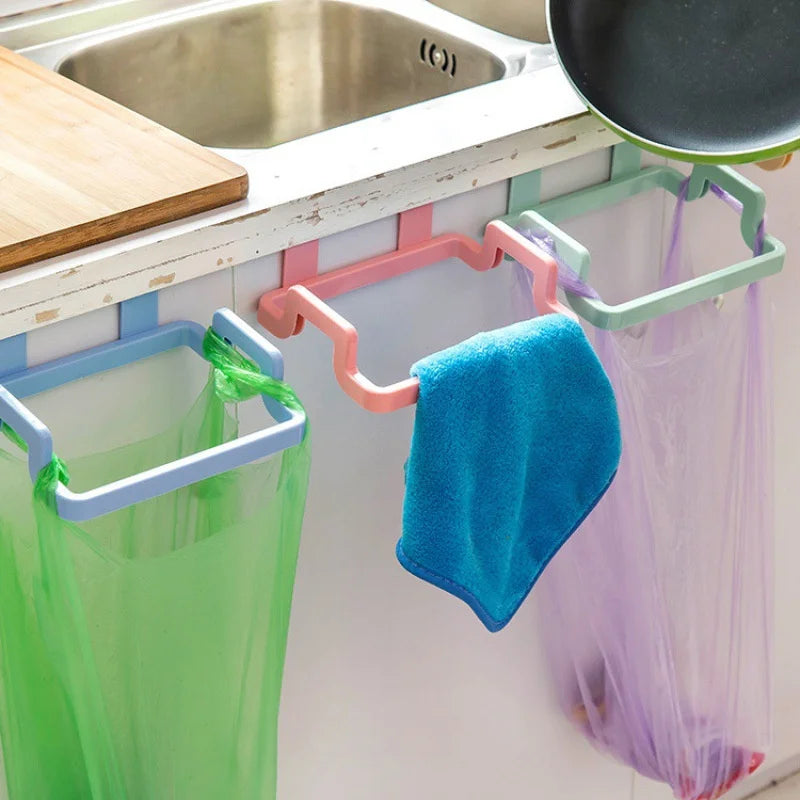 Hanging Trash Bag Rack Garbage Bag Rack Rubbish Bag Storage Rack Holder Portable Cabinet detail view