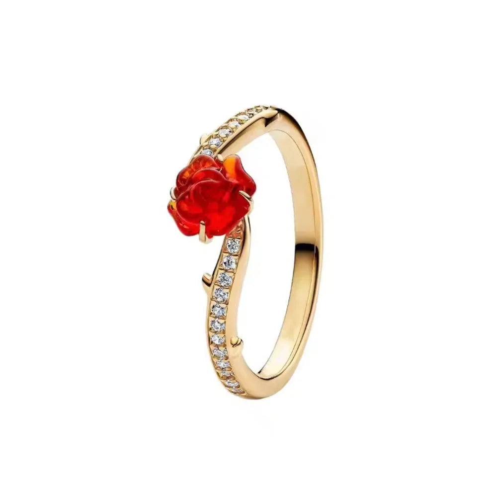 Hot Selling 925 Silver,Heart-shaped,Floral,Butterfly Ring,Size 6 7 8 9,Suitable for Euro detail view