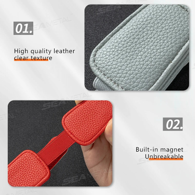 BLALION Car Sun Visor Clip Glasses Cards Case