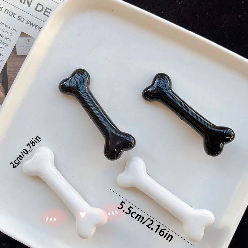 White Bone Hair Clip Cute Cartoon Bobby Pin Y2k Fashion Hair Volume Clip Small Hair additional angle