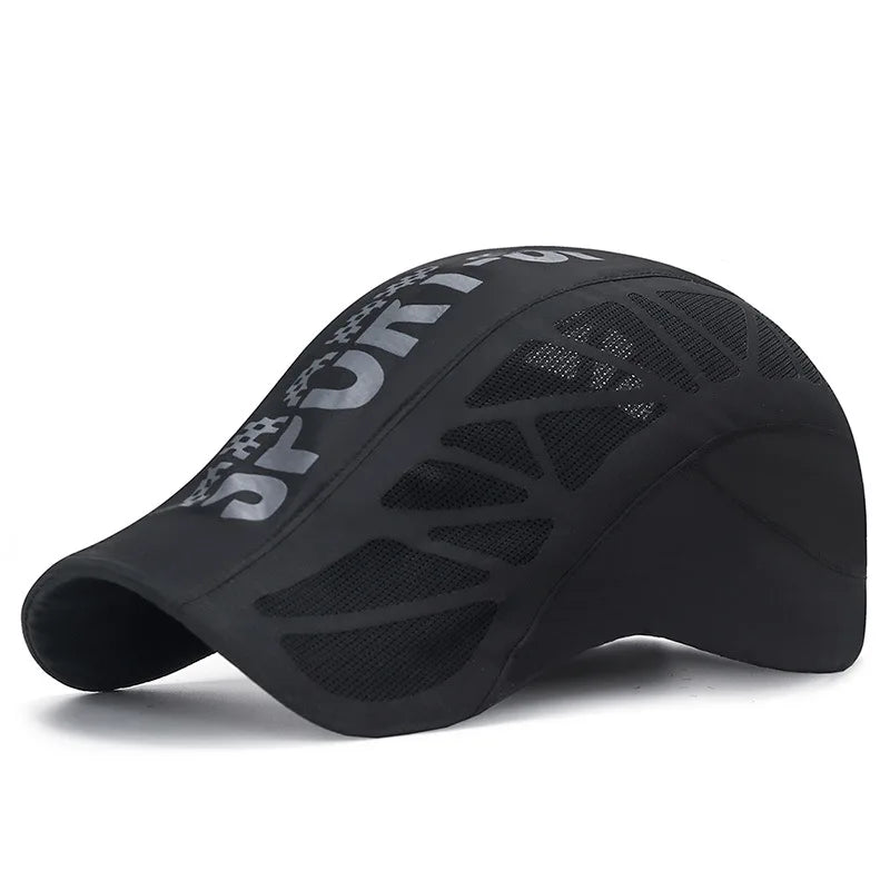 Summer Sport Alphabet Hat | Breathable Mesh Sun Cap for Men detail view