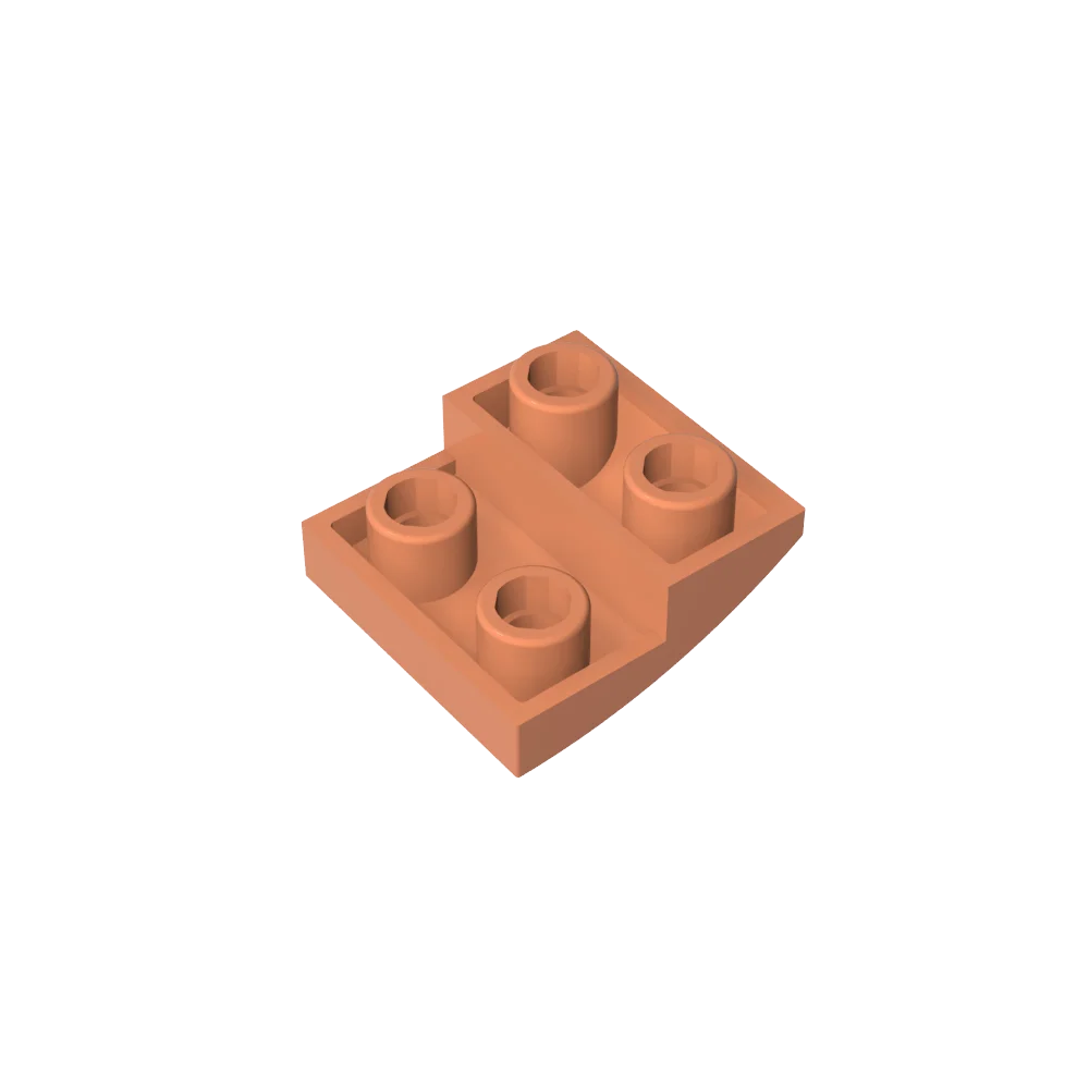 Gobricks GDS-1270 Slope, Curved 2 x 2 Inverted | Compatible with Lego 32803 Buildin additional angle