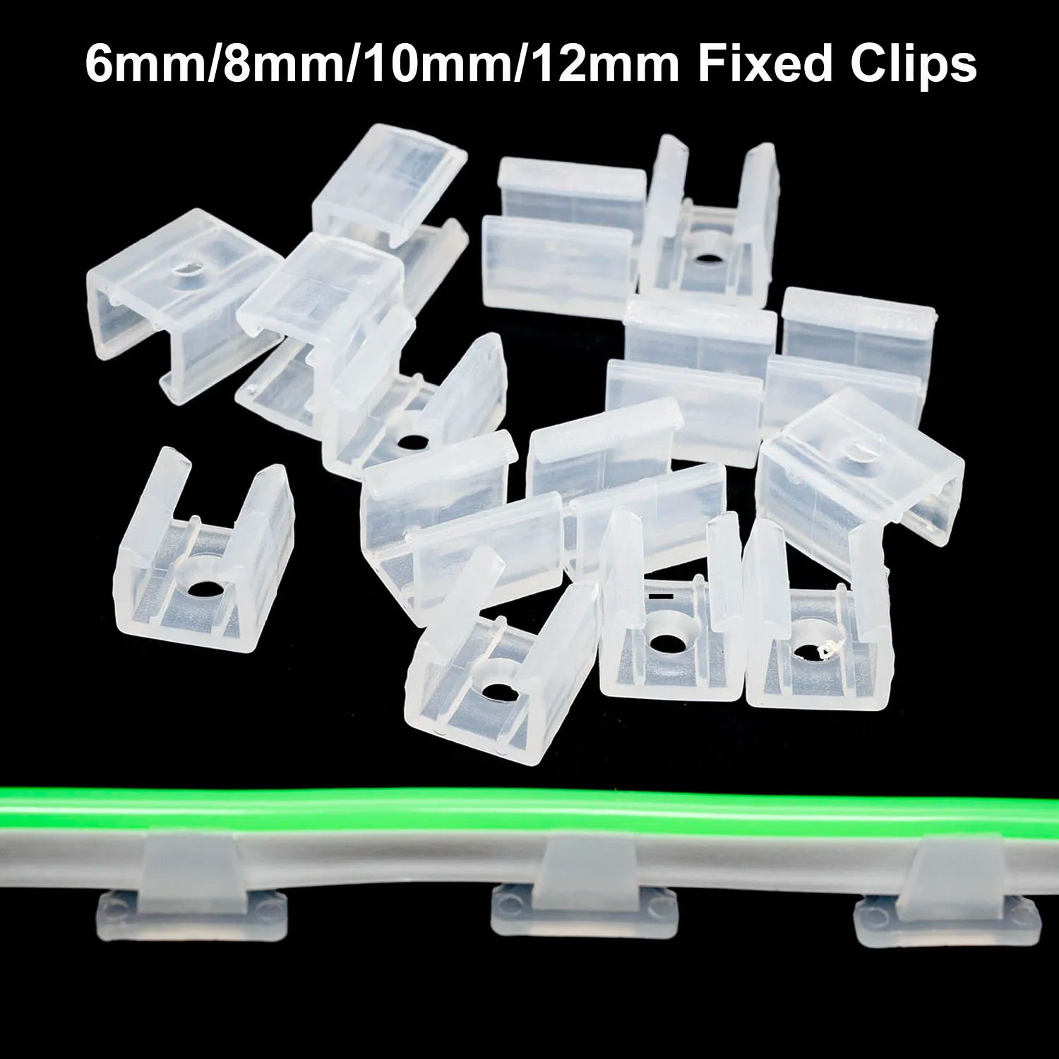 LED Strip Fixing Clips 6mm 8mm 10mm 12mm for 2835 Neon 220V alternate view