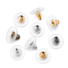 Earring Backs Post Nuts Silicon Steel Earnuts Stud Earring Back for DIY Jewelry Making