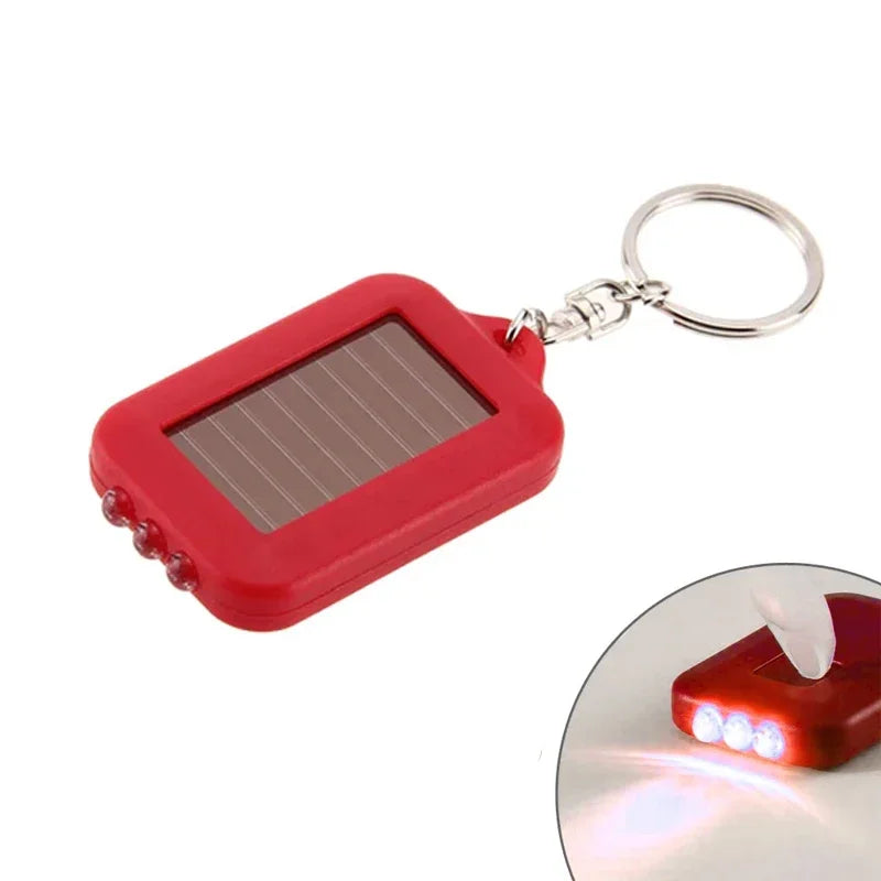 Portable LED Keychain Solar Flashlight | Mini Self-Defense Torch for Outdoor Hiking additional angle