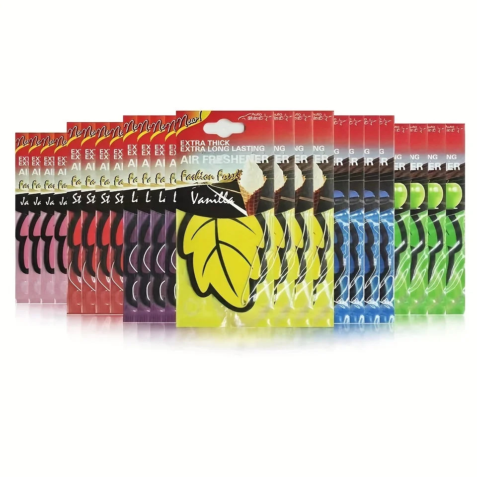 Leaf Shape Paper Car Air Freshener Hanging Vanilla