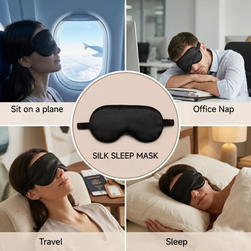 Silky Sleep Mask | 100% Blackout Eye Mask for Travel, Nap & Night Sleep additional angle