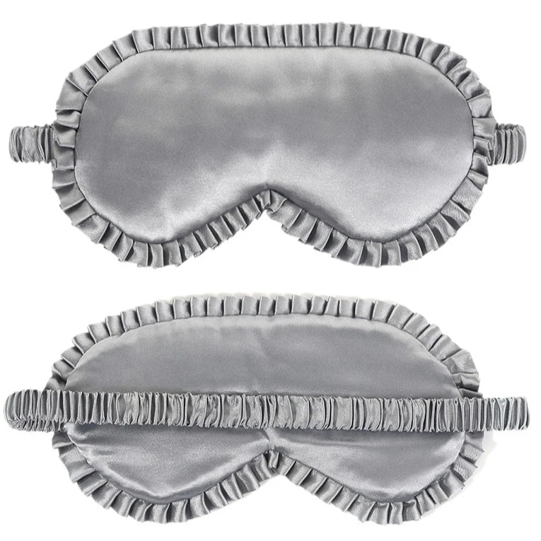 Silk Sleep Mask with Elastic Band and Lace Trim | Lightproof Breathable Eye Cover lifestyle view