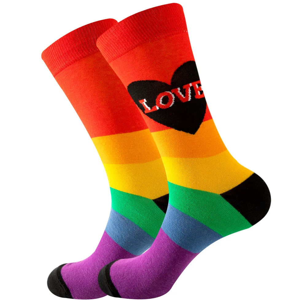 New Happy Mens Socks Women Novelty Cartoon Sock Combed Cotton Funny Men's Big Size Cr alternate view
