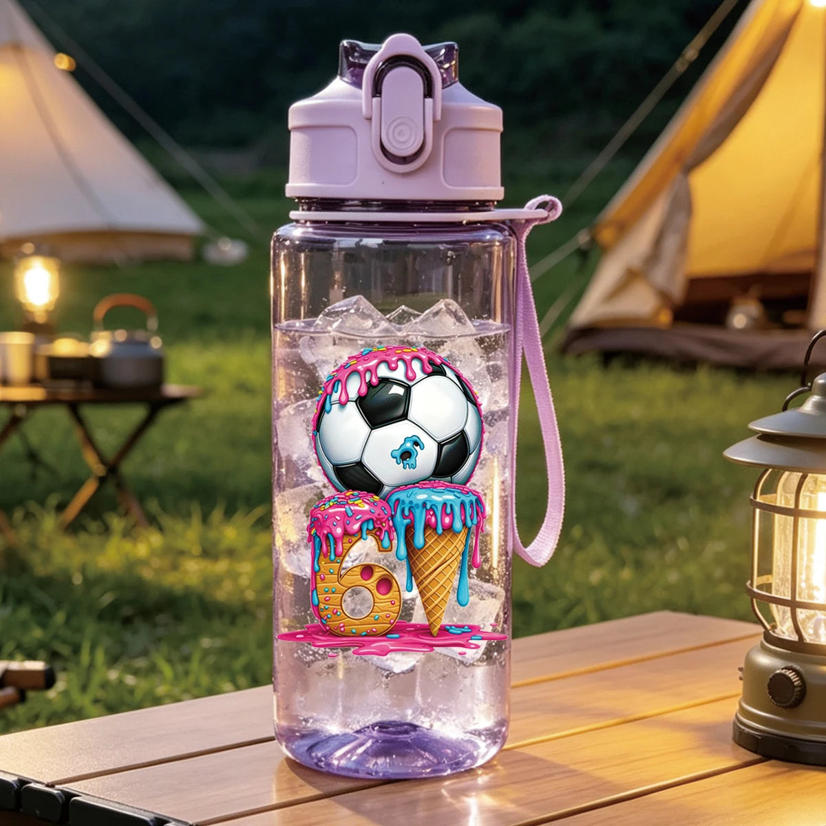 1 Piece 500ml (17 fl oz) 67 Printed Straw Cup, Summer Water Bottle, BPA Free, Portable close-up view