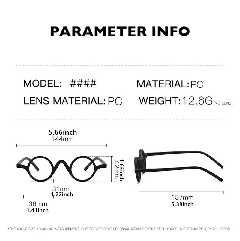 1PCS 26New Reading Glasses Man Woman High Quality Retro Circle Unisex Readers Fashion lifestyle view
