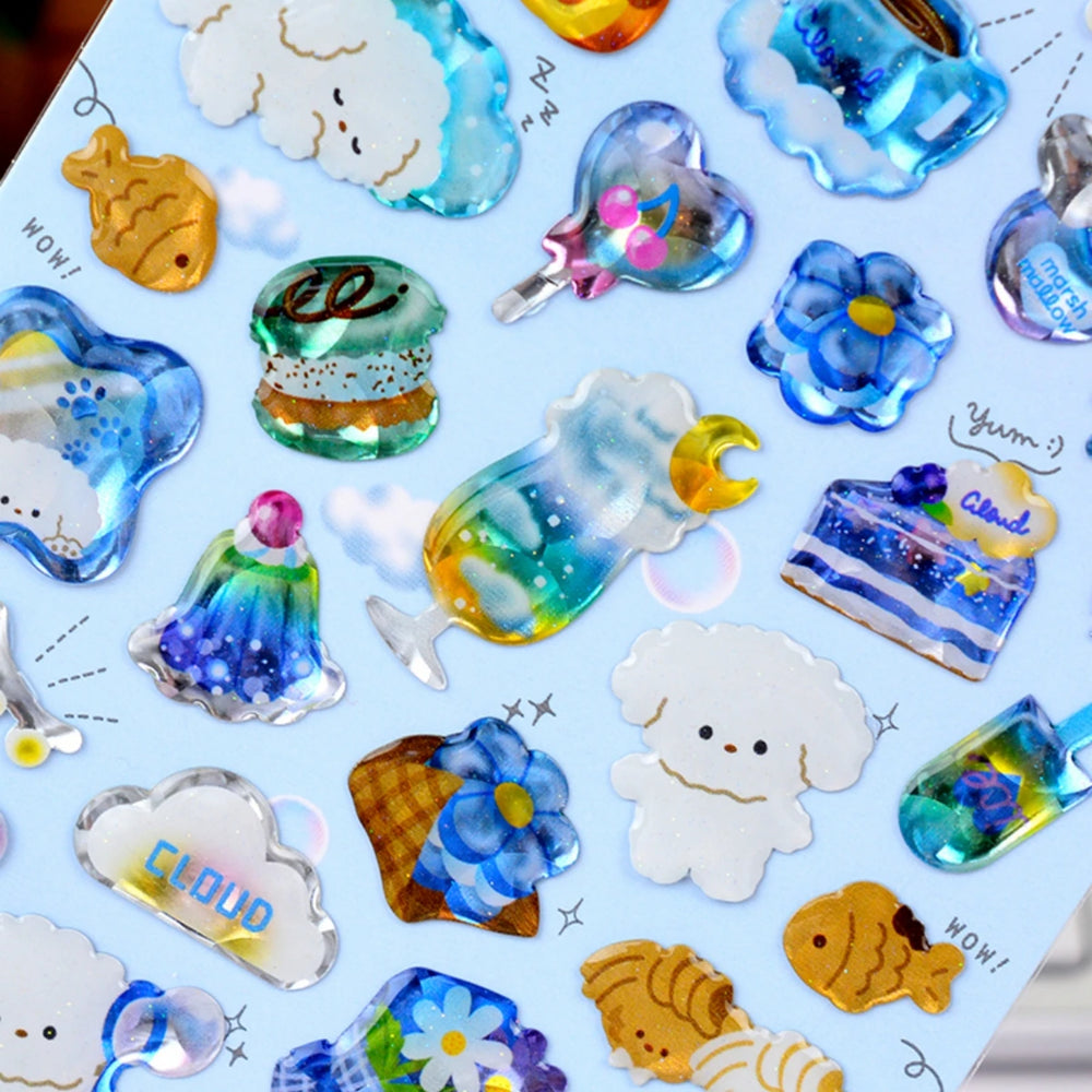 Colorful Cartoon Candy Stickers for Scrapbooking | DIY Journal Decoration Set lifestyle view