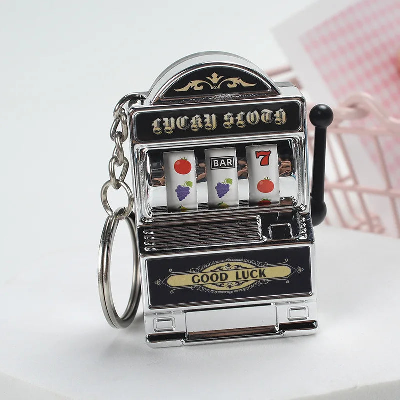 Fruit Slot Machine Keychain | Lucky Charm Bag Pendant for Adults alternate view