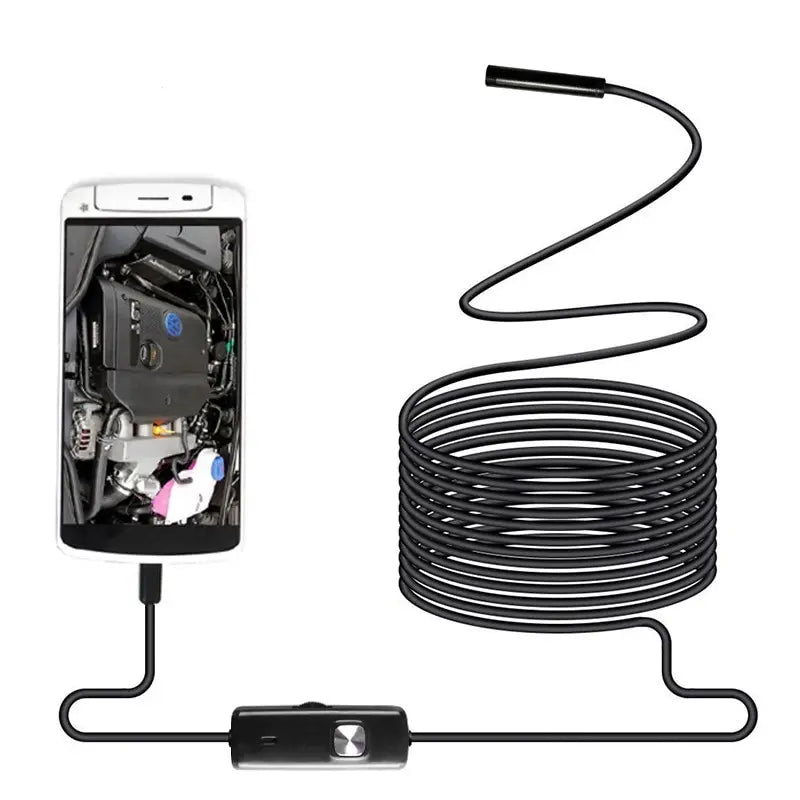 Flexible Endoscope Camera 5.5mm | Mini Industrial Borescope for Android Phone and PC