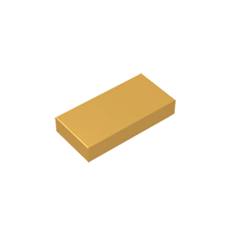 Gobricks GDS-566 Tile 1 x 2 with Groove | Compatible Building Block detail view
