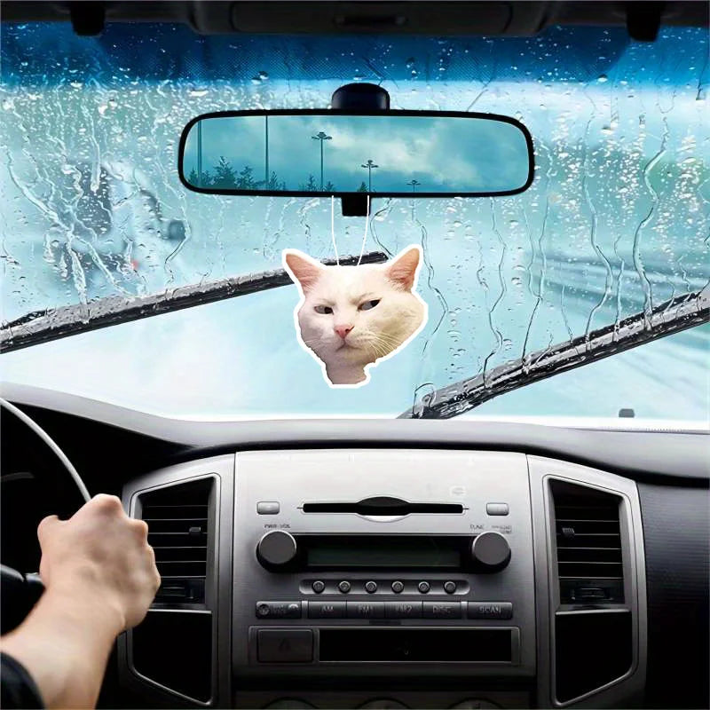 Funny Cat Design Car Rearview Mirror Pendant Aromatherapy Tablet alternate view