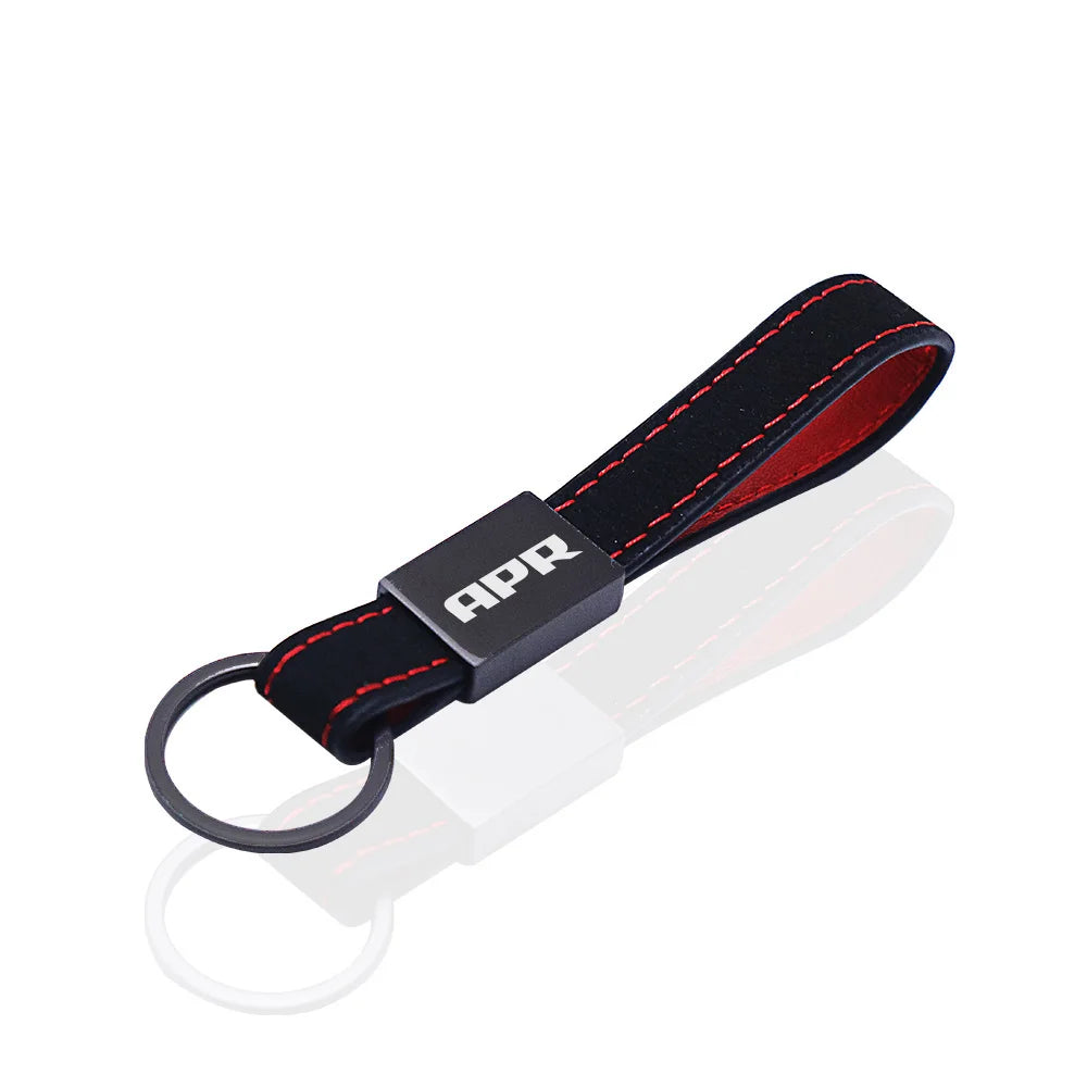 Leather Keychain for VW Key Fob | Volkswagen Key Ring Cover detail view