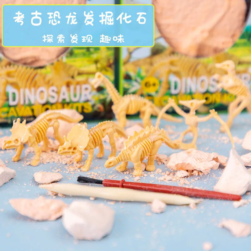 Educational Dinosaur Fossil Excavation Toys Archaeological Dig DIY Assembly Model For alternate view